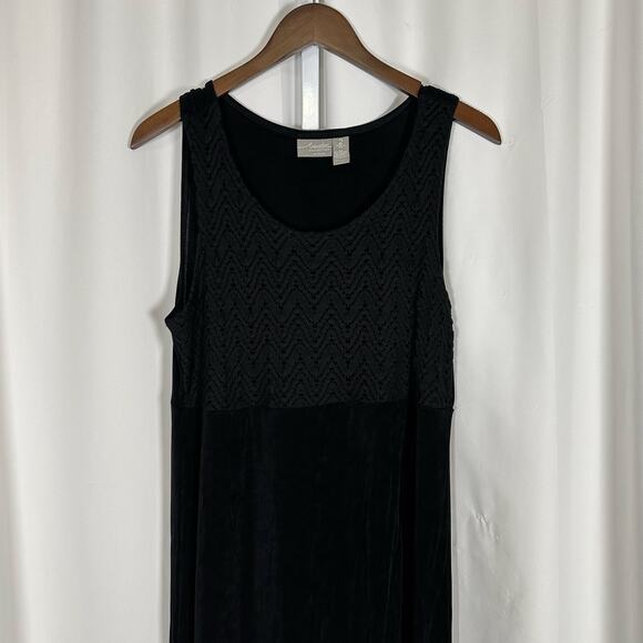 Chico's Travelers Collection Black Maxi Dress w Lace Jacket Sz 2 US L Resortwear - Picture 5 of 15